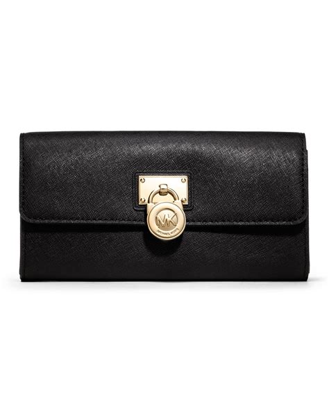 michael kors hamilton large flap wallet black|Michael Kors Hamilton legacy large.